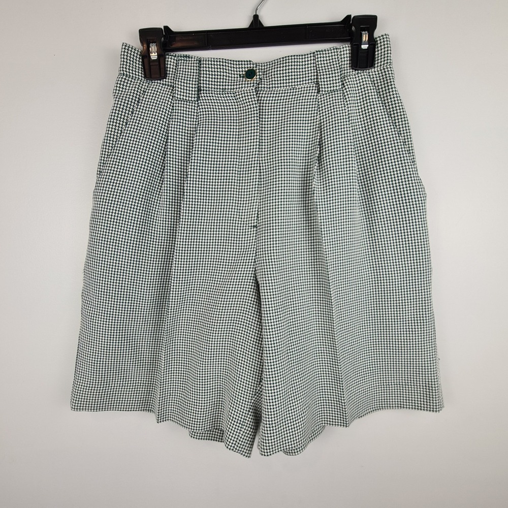 Vintage Tail Houndstooth High Waist Pleated Women's Shorts Sz 6 Academia Golf